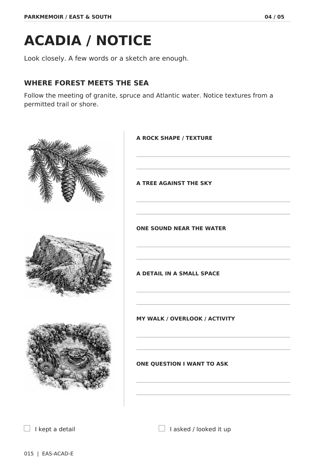 Acadia NOTICE — original printed page